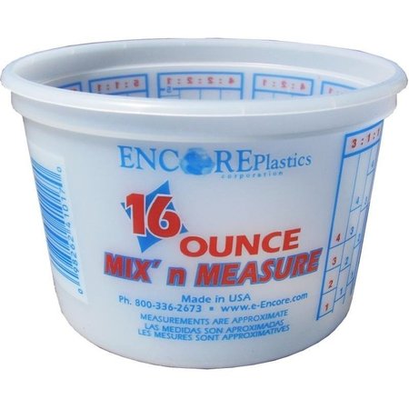 ENCORE PLASTICS 300352 Mixing Container, 16 oz Capacity, Plastic 1000880